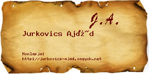Jurkovics Ajád névjegykártya